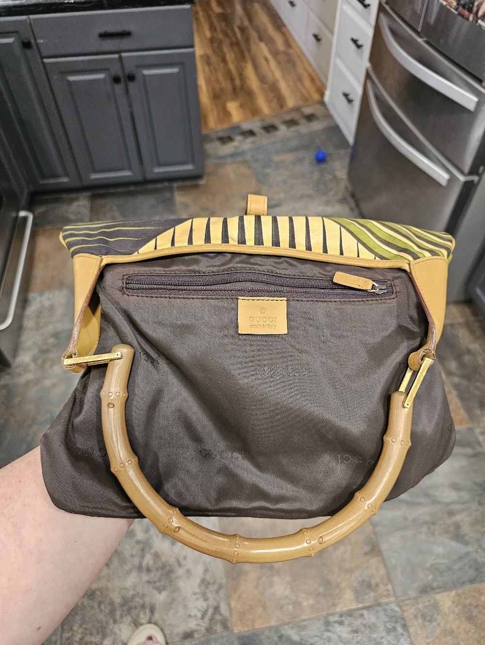 ๐ฃ HOST PICK ๐ฃ Vintage Gucci Satin Bamboo Jackie O Shoulder Bag ๐ฅ RARE ๐ฅ - Picture 14 of 16